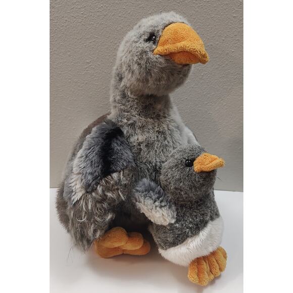 VTG Easter Fine Toy Co. Duck Goose Stuffed Animal Plush Mama Duckling 17” D1 - Picture 1 of 6